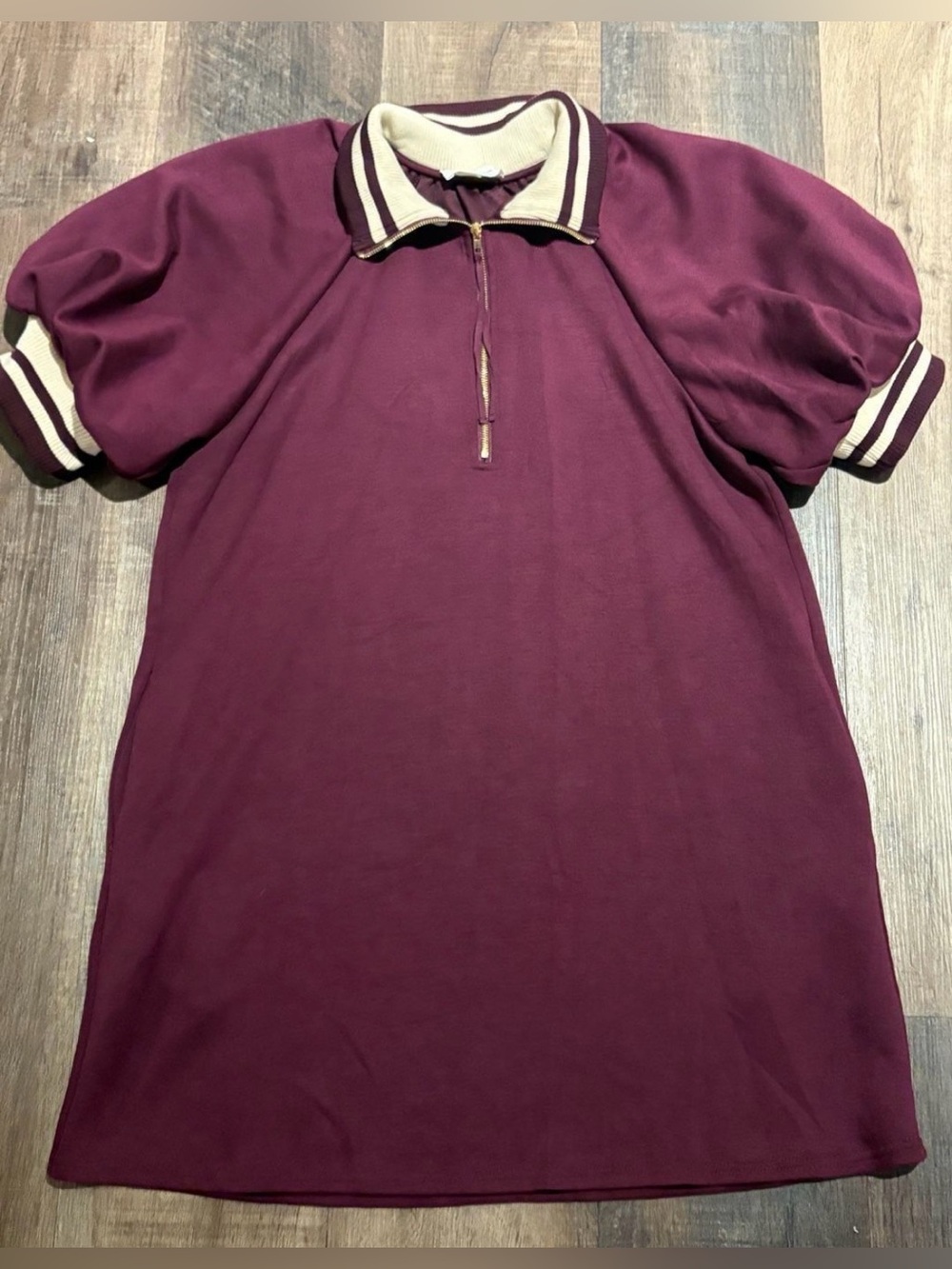 Entro Half Zip Puff Sleeve Knit
Dress Burgundy Size Small - Picture 2 of 4